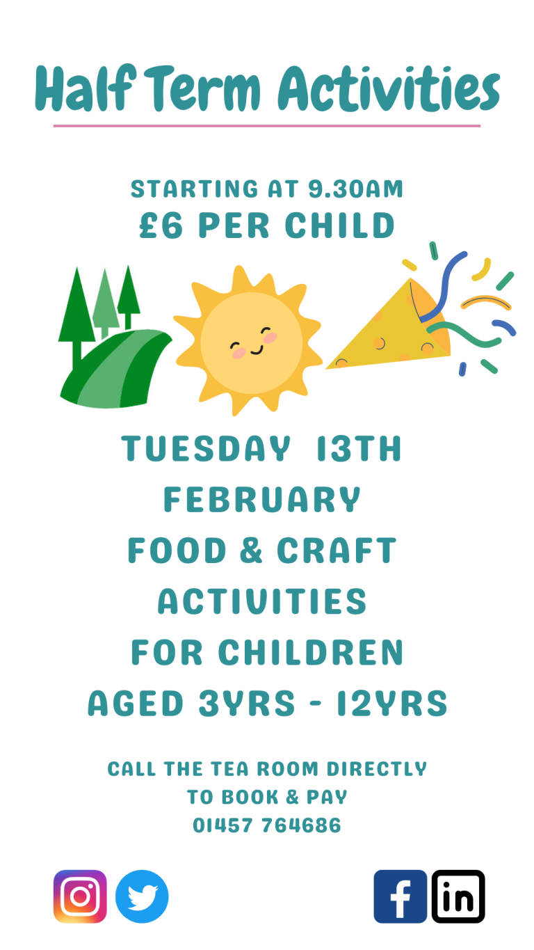 Half Term activities for children at Lymefield Garden Centre. £6 per child. Tuesday 13th February